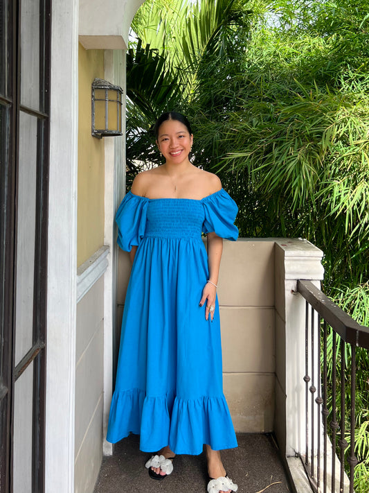 Florence Dress in Cerulean