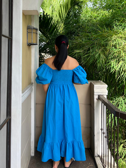 Florence Dress in Cerulean