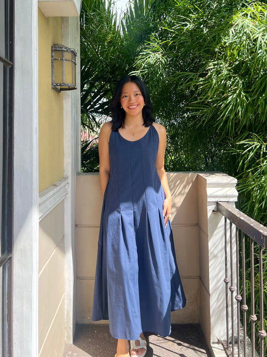 Versai Dress in Navy Blue