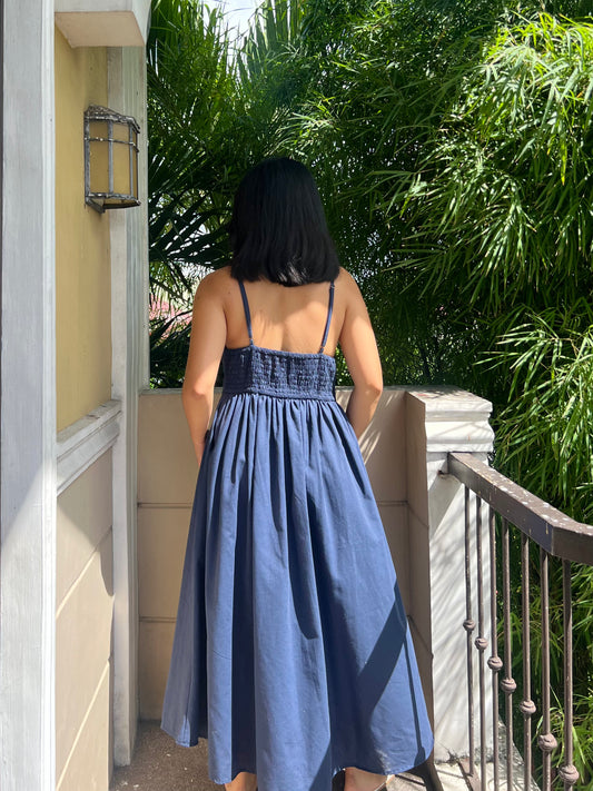 Versai Dress in Navy Blue