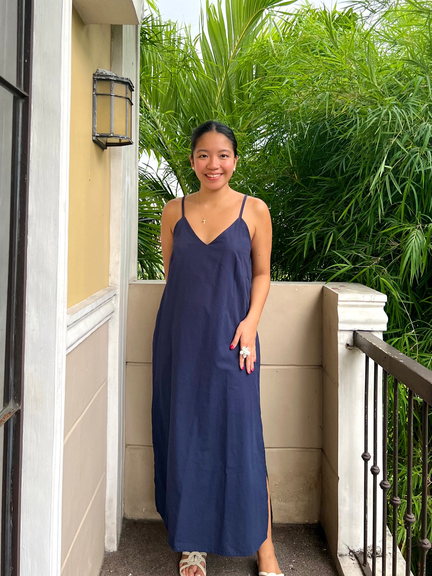 Caprese Dress in Navy Blue