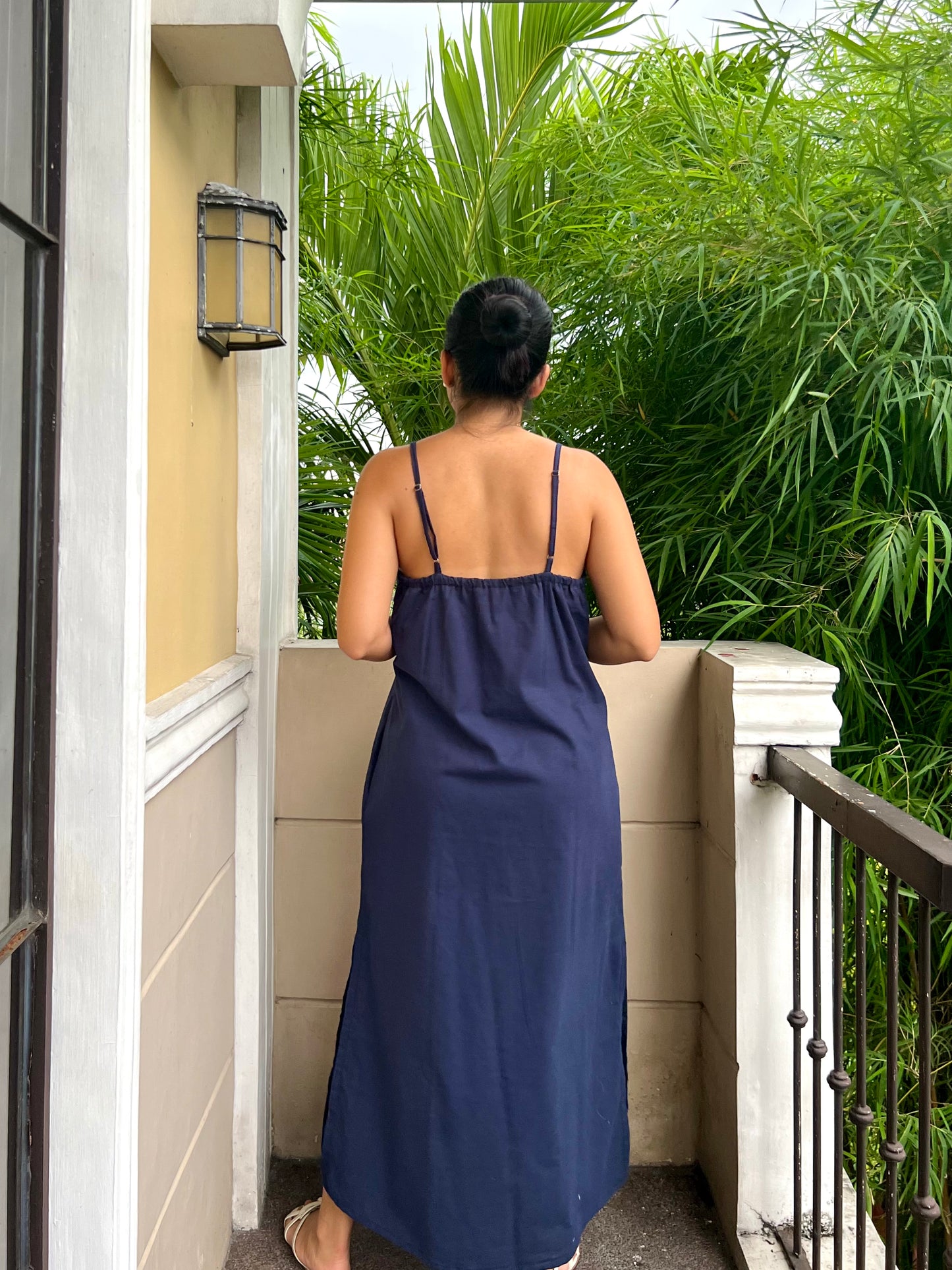 Caprese Dress in Navy Blue