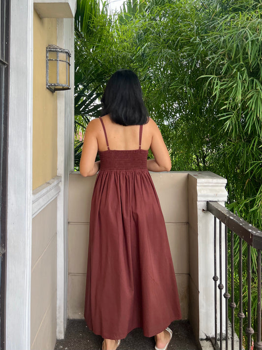 Naples Dress in Chestnut