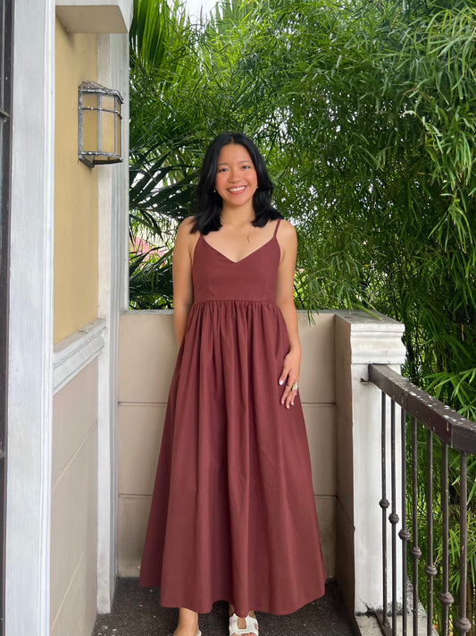 Naples Dress in Chestnut