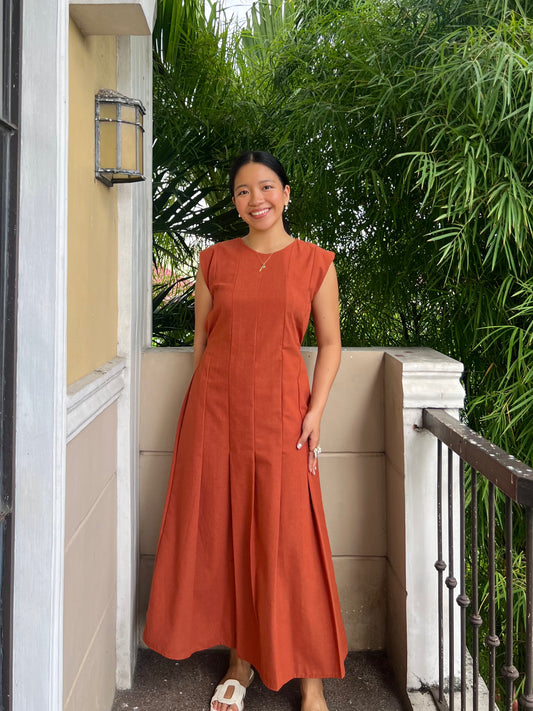 Coronado Dress in Rust