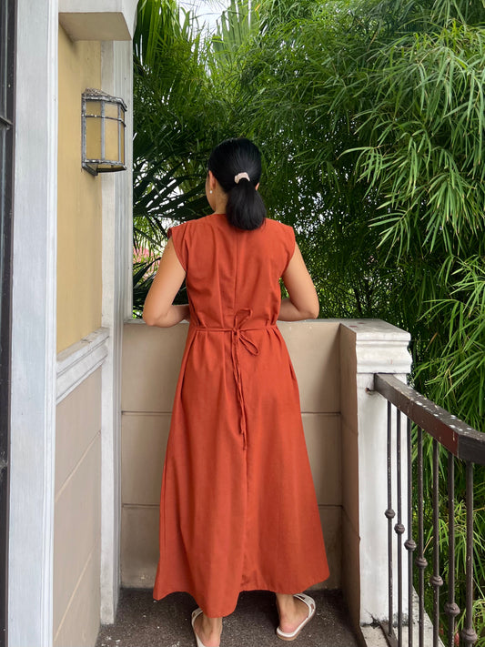 Coronado Dress in Rust