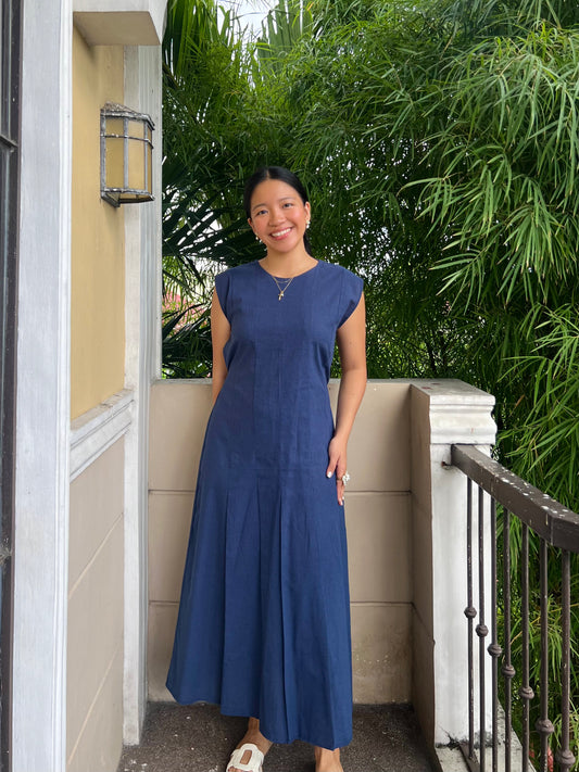 Coronado Dress in Navy Blue