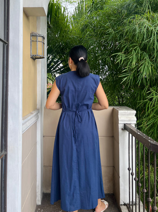 Coronado Dress in Navy Blue