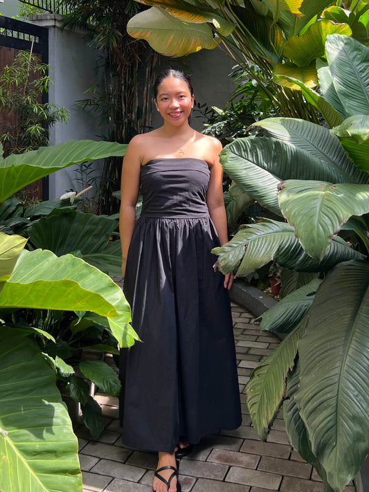 Ivory Dress in Black
