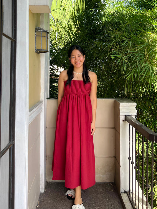 Fearless Dress in Berry Red