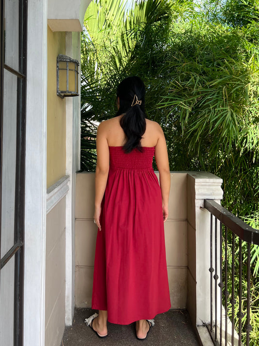 Fearless Dress in Berry Red