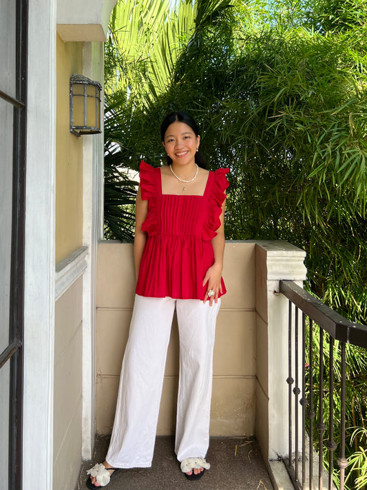 Serene Top in Red