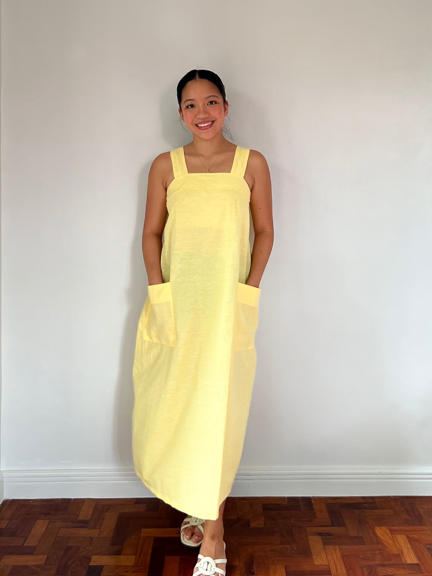 Galatia Dress in Yellow (Short Version)