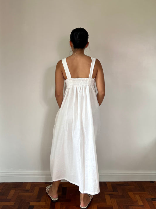 Galatia Dress in White (Short Version)