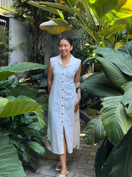 Arizona Dress in White with Lining