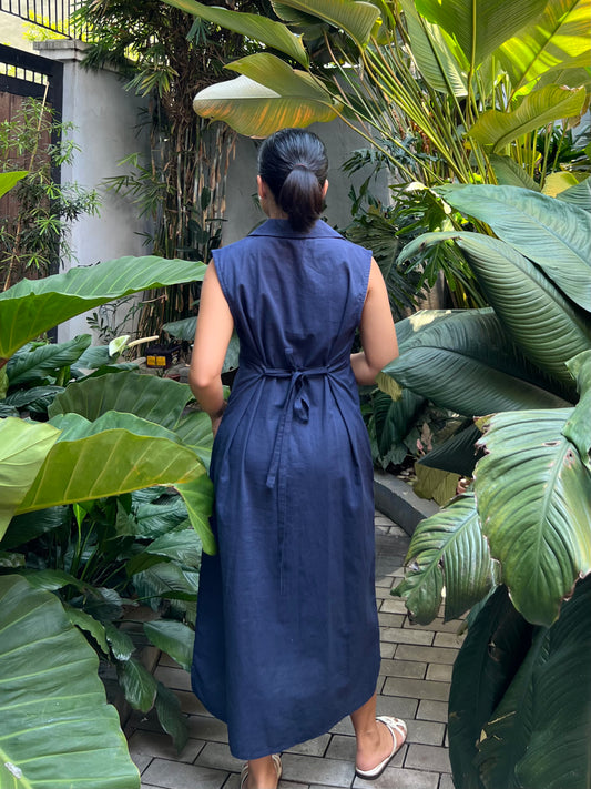 Arizona Dress in Navy Blue