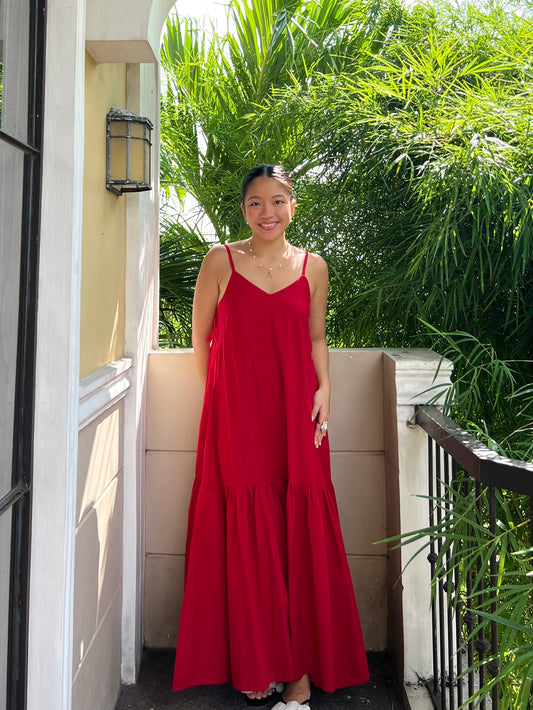 Elysees Dress in Red