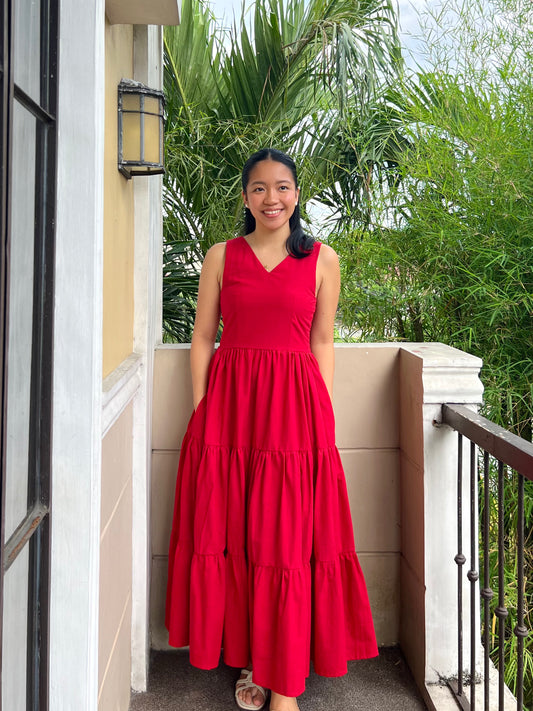 Riviera Dress in Red