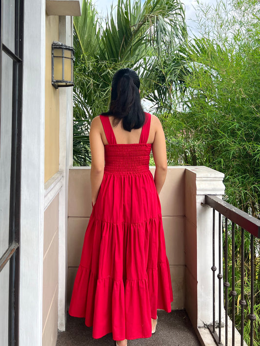 Riviera Dress in Red