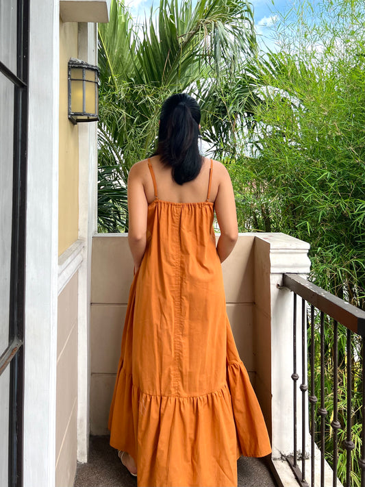 Amalfi Dress in Melon