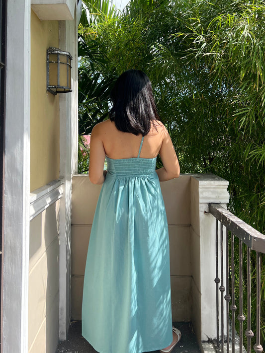 Siena Dress in Aquamarine