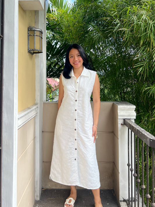 Arizona Dress in Eyelet 017 with Lining