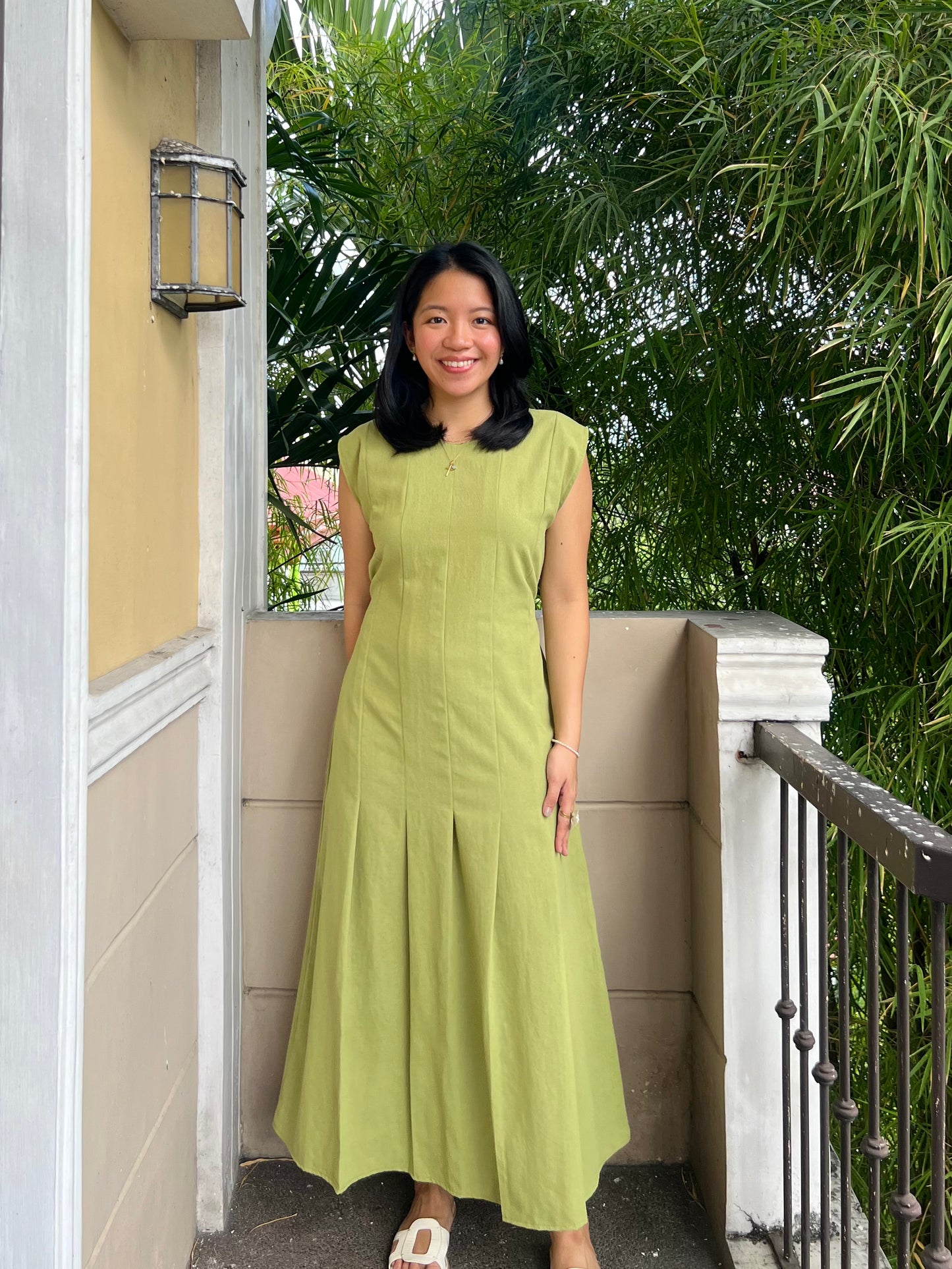 Coronado Dress in Apple Green