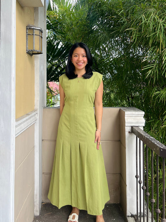 Coronado Dress in Apple Green