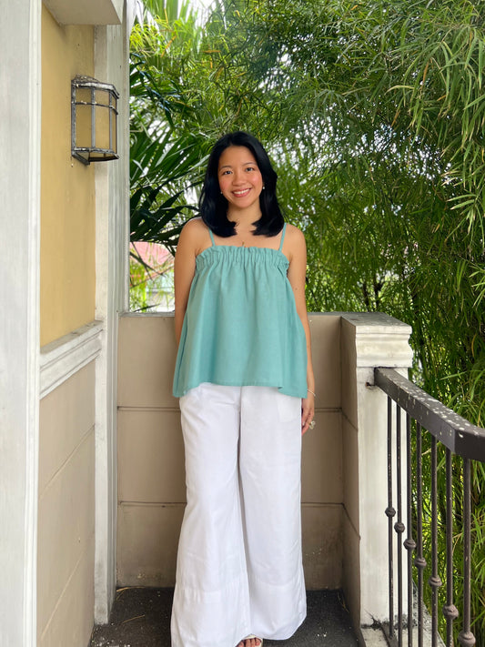 Eve Top in Aquamarine