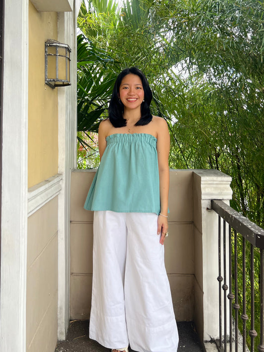 Eve Top in Aquamarine