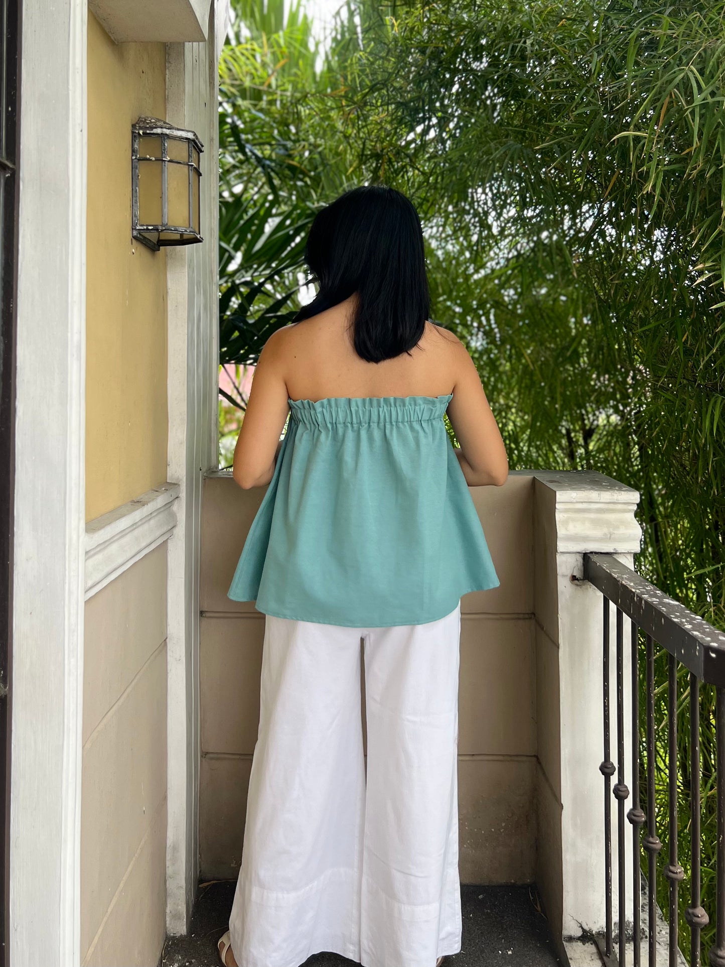 Eve Top in Aquamarine
