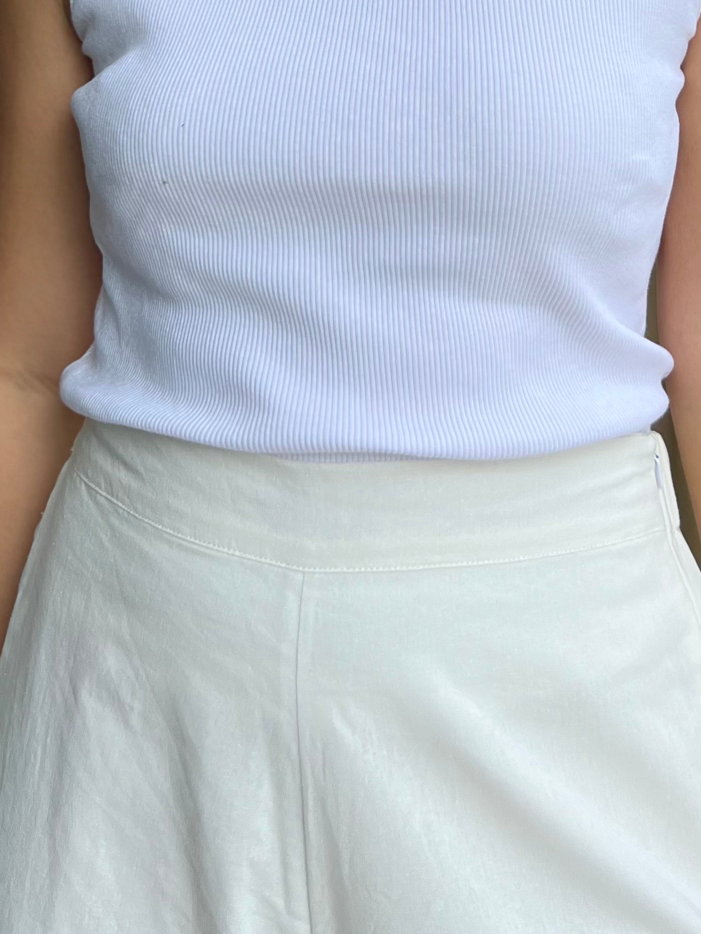Santorini Pants in White with Lining