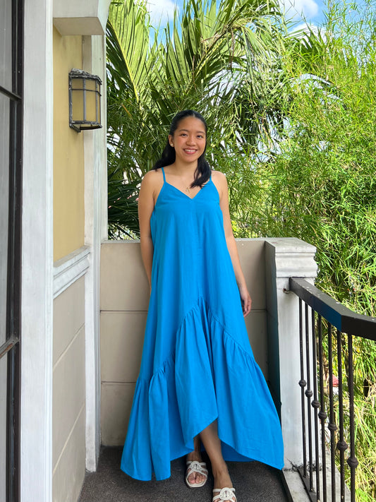 Amalfi Dress in Cerulean