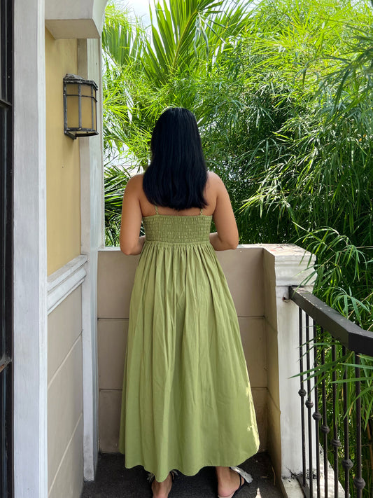 Palma Dress in Apple Green