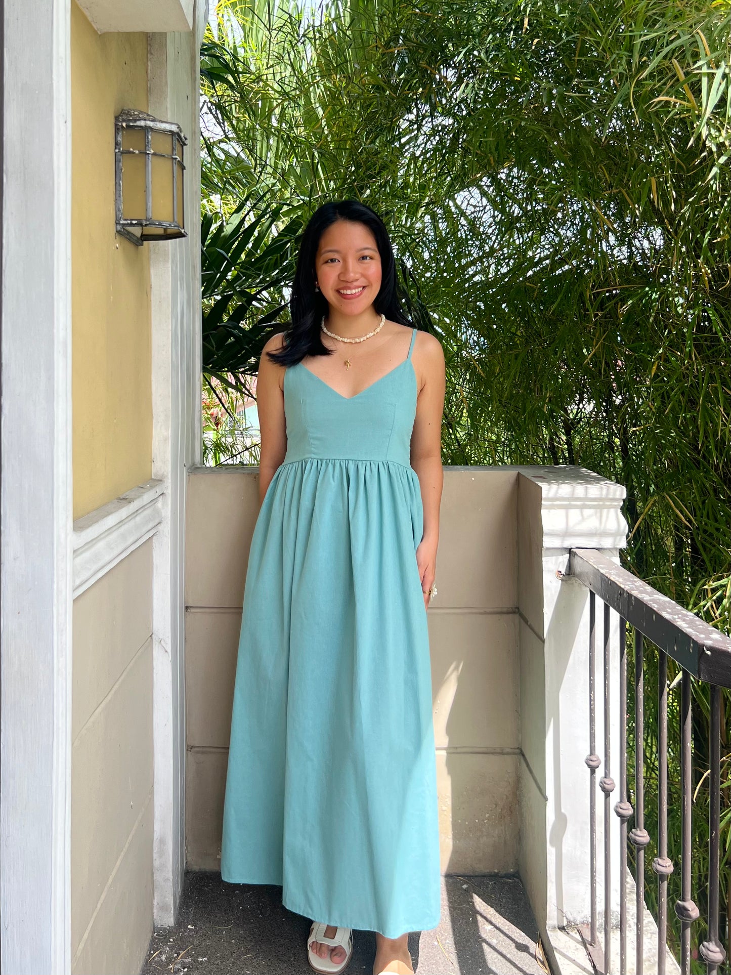 Naples Dress in Aquamarine