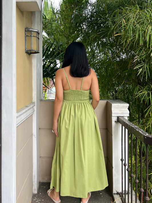 Naples Dress in Apple Green
