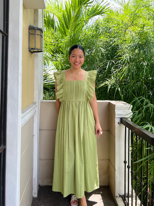 Ribeauvillé Dress in Apple Green