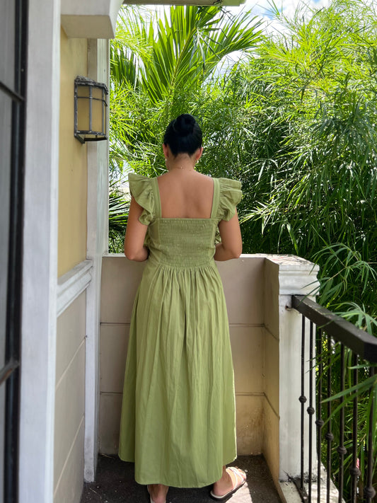 Ribeauvillé Dress in Apple Green