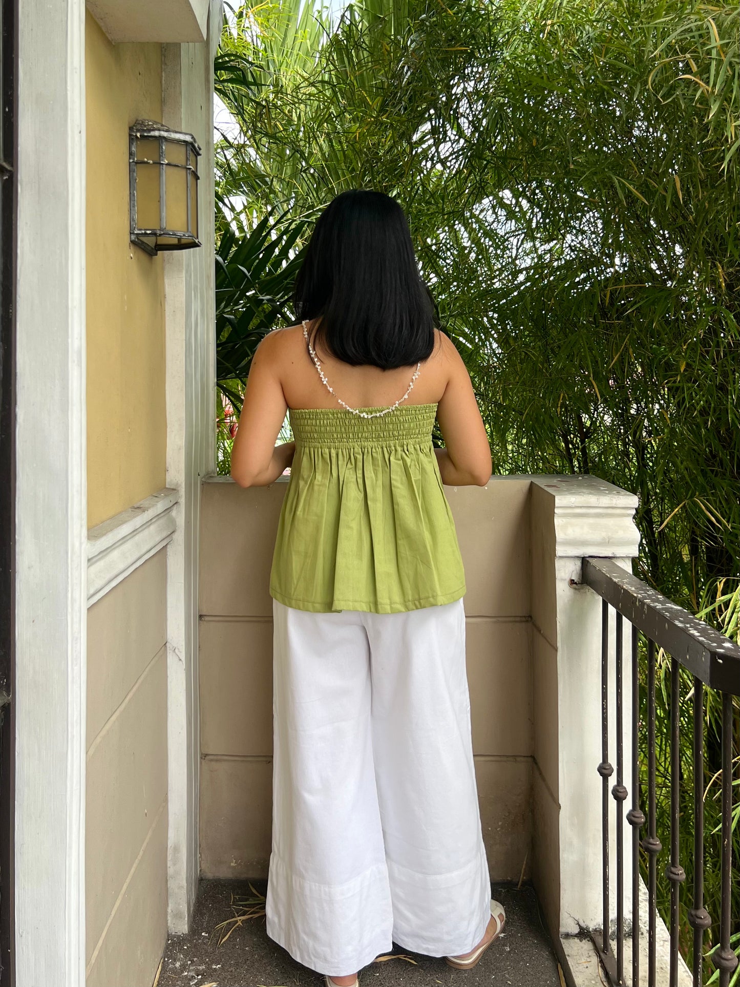 Lychee Top in Apple Green