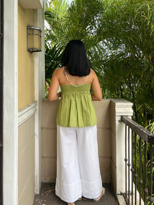 Lychee Top in Apple Green