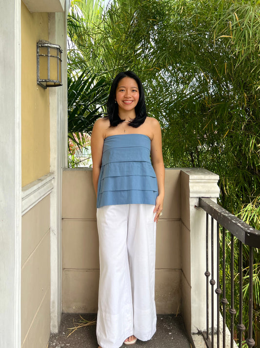 Lychee Top in French Blue