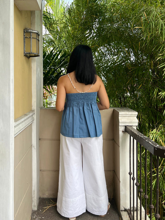 Lychee Top in French Blue