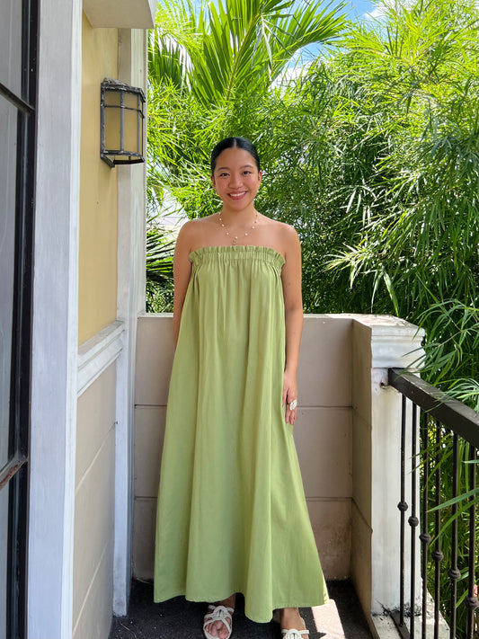 Mykonos Dress in Apple Green