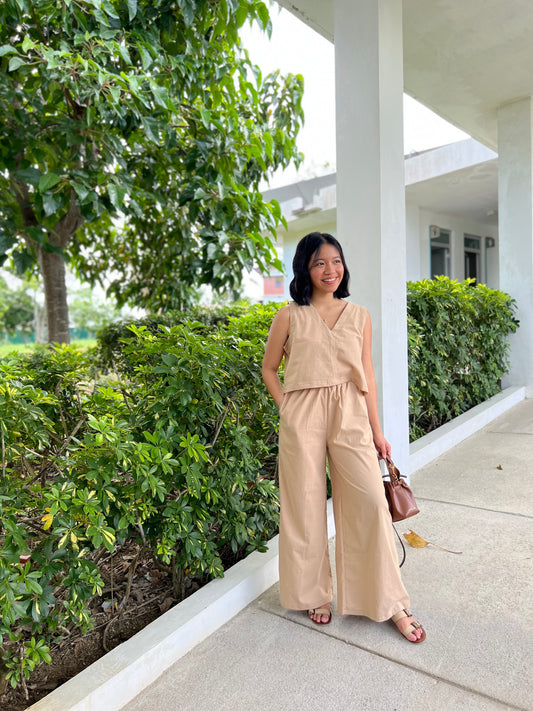 Charity Reversible Set in Beige