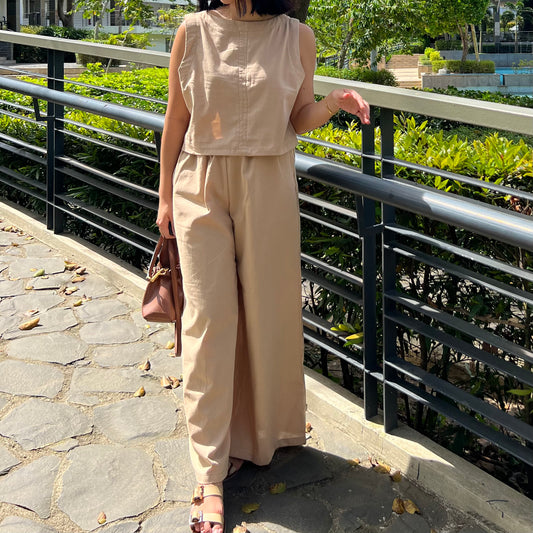 Charity Reversible Set in Beige