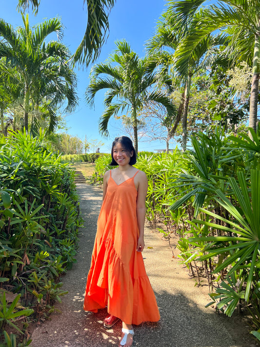 Amalfi Dress in Tangerine
