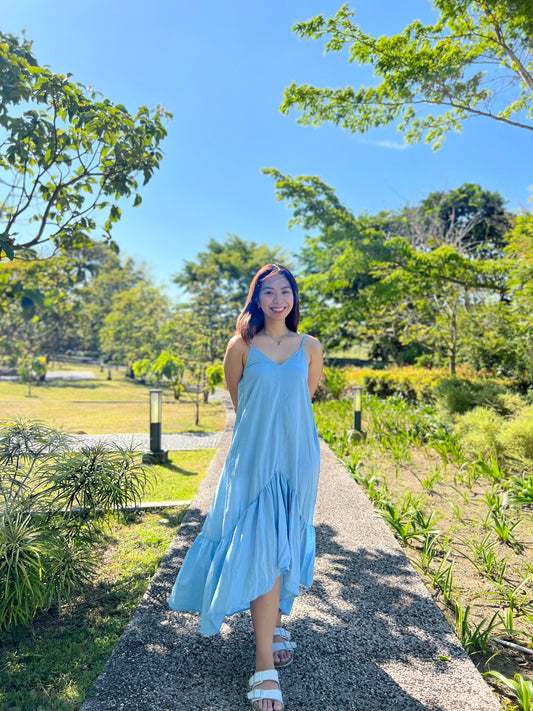 Amalfi Dress in Sky Blue