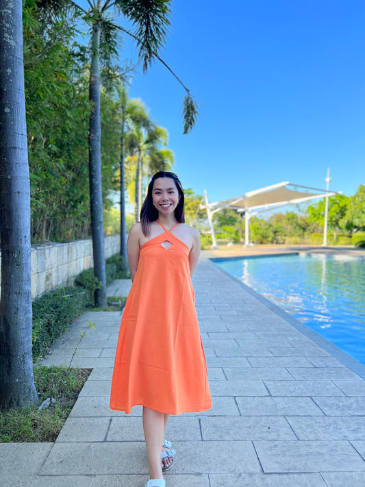 Saint-Tropez Dress in Tangerine