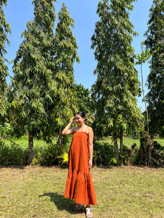Joy Dress in Burnt Orange